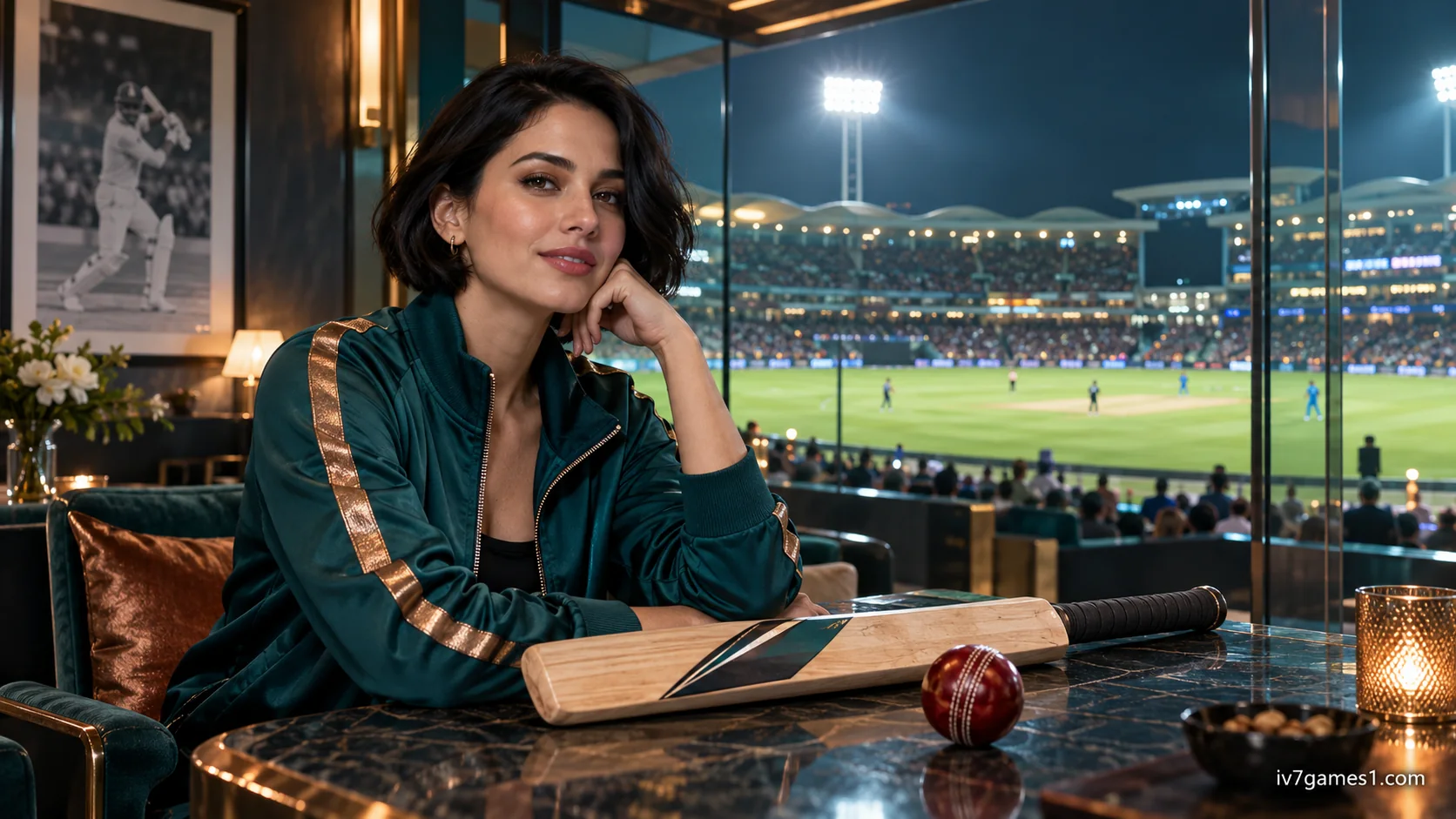 Cricket stadium illustration
